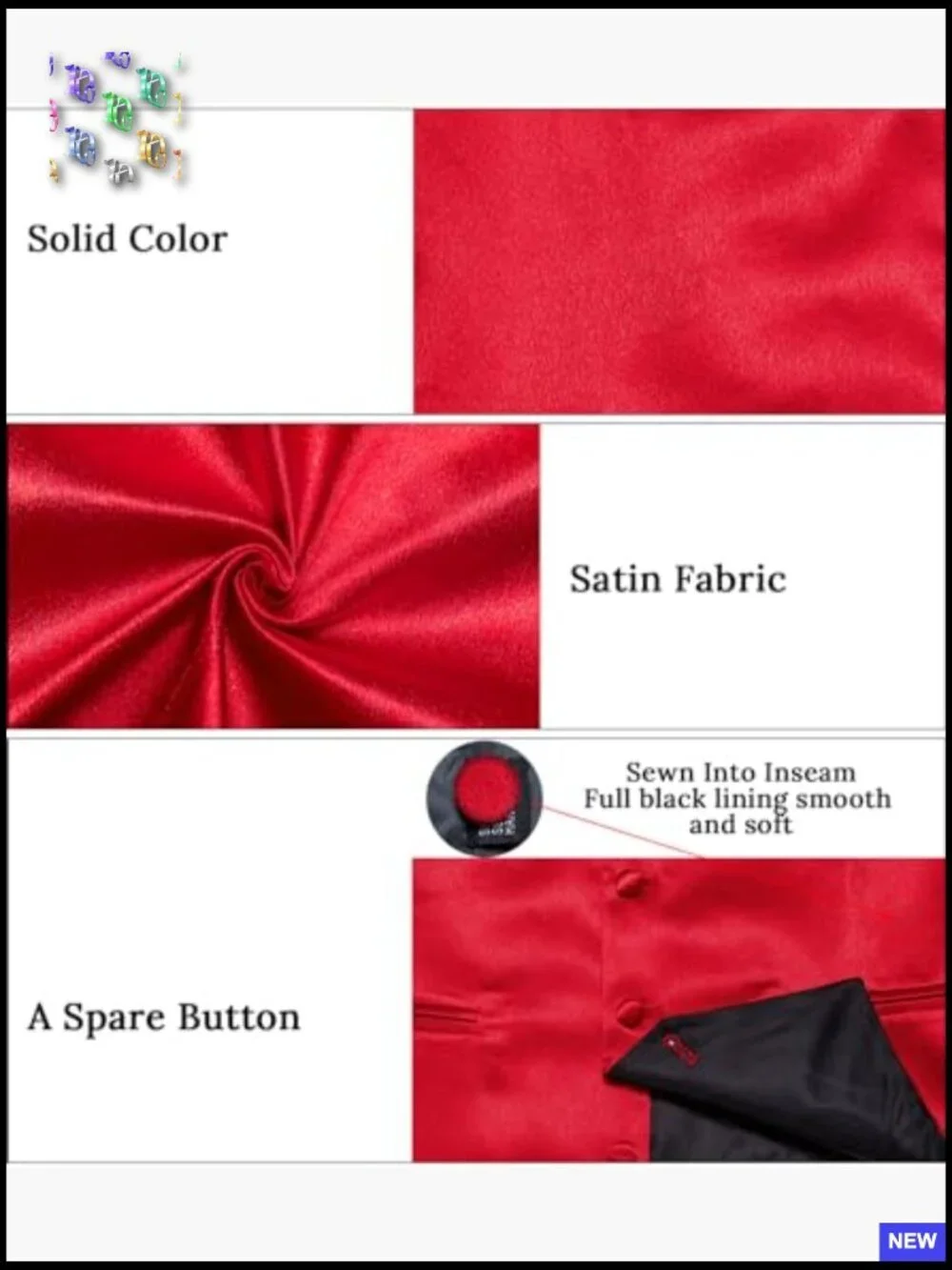 Satin Suit Vest Set Classic Elegant Formal Wedding Tuxedo Accessories